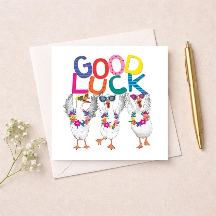 Good Luck Card - Good Luck Geese Good Luck Card - Good Luck Geese