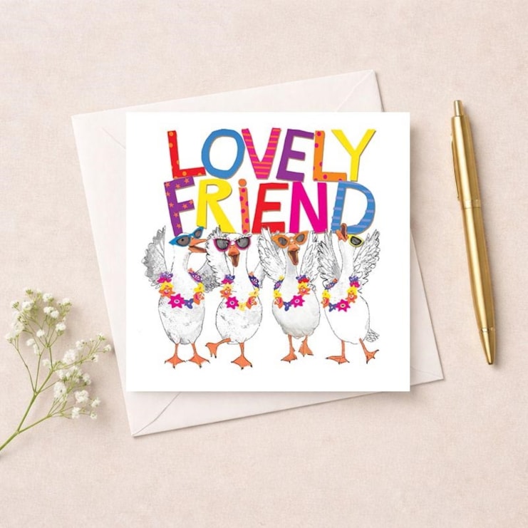 Friendship Card - Lovely Friend Geese Friendship Card - Lovely Friend Geese