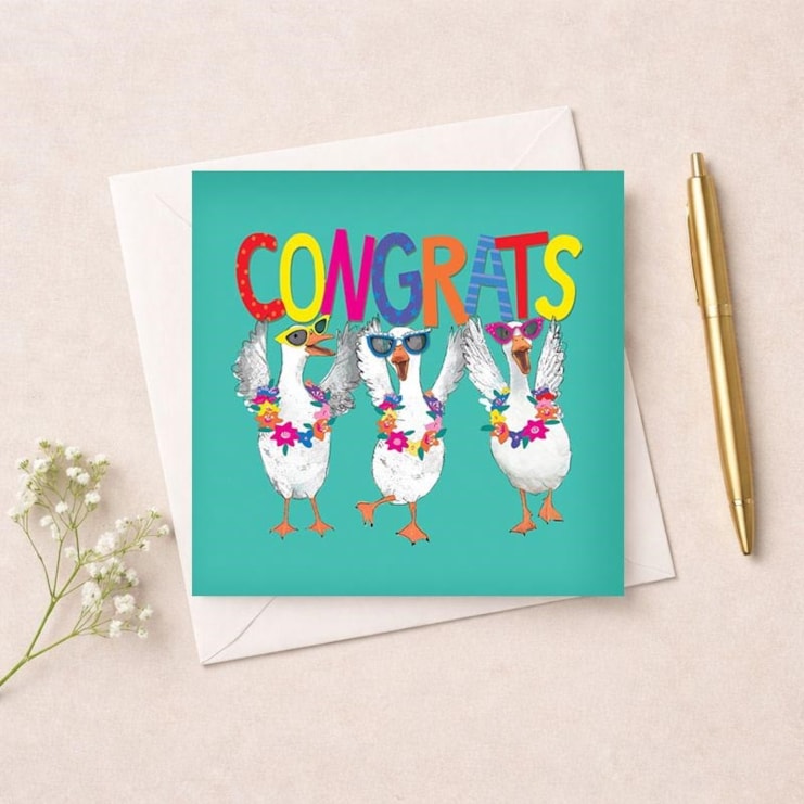 Congratulations Card - Congrats Geese