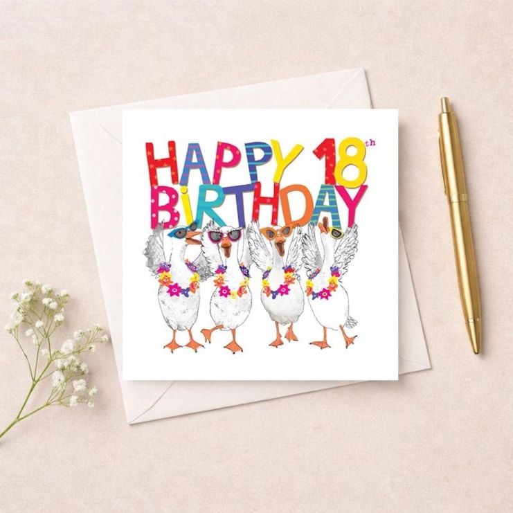 Age 18 Birthday Card - 18th Geese Age 18 Birthday Card - 18th Geese