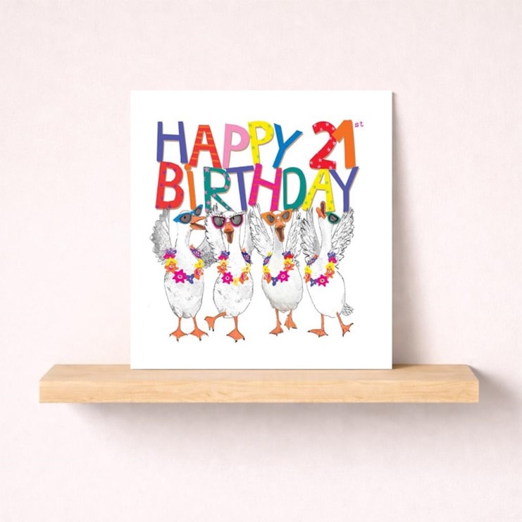 Age 21 Birthday Card - 21st Geese
