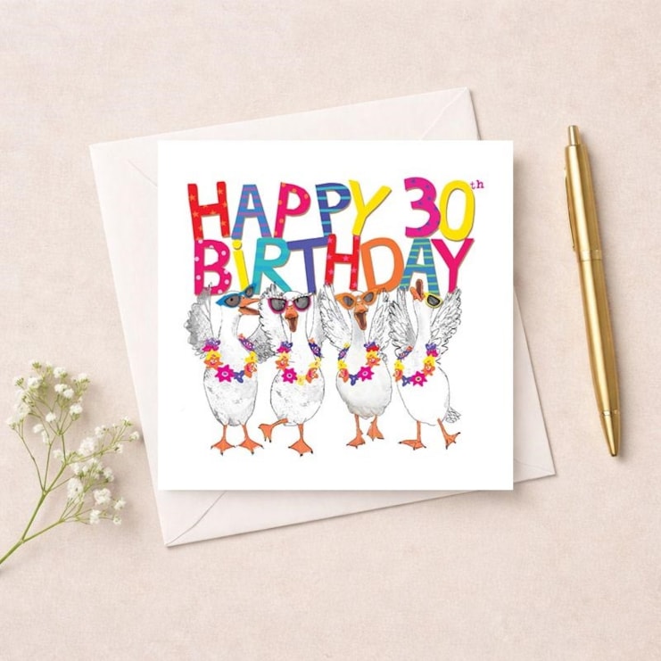 Age 30 Birthday Card - 30th Geese Age 30 Birthday Card - 30th Geese
