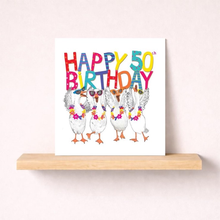 Age 50 Birthday Card - 50th Geese Age 50 Birthday Card - 50th Geese