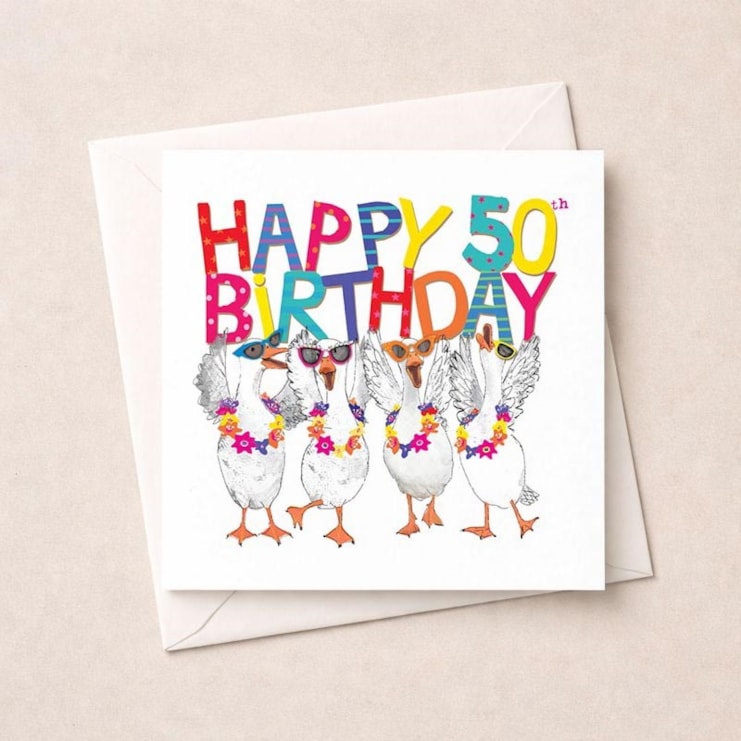 Age 50 Birthday Card - 50th Geese Age 50 Birthday Card - 50th Geese