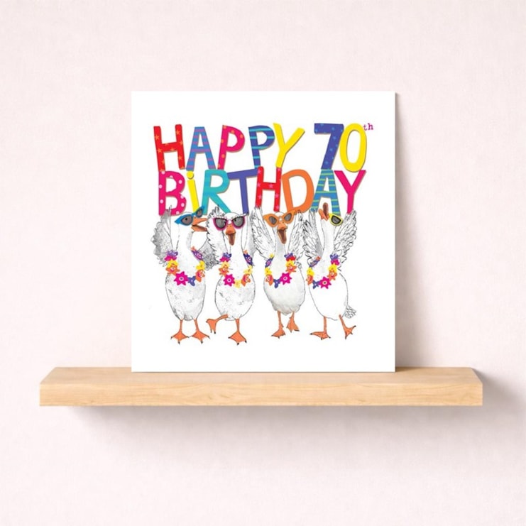 Age 70 Birthday Card - 70th Geese Age 70 Birthday Card - 70th Geese