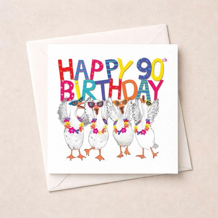Age 90 Birthday Card - 90th Geese