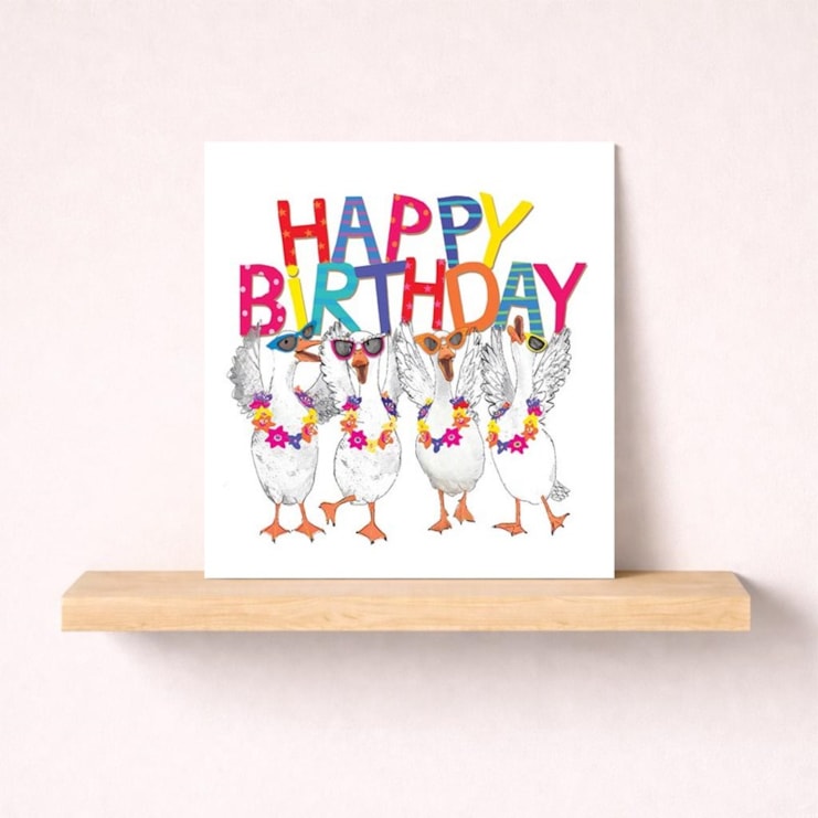 Birthday Card - Happy Birthday Geese Birthday Card - Happy Birthday Geese