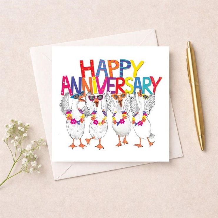 Anniversary Card - Happy Anniversary Geese Anniversary Card - Happy Anniversary Geese