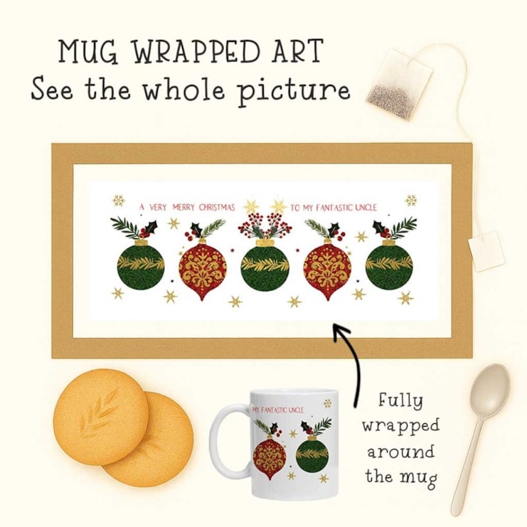 Personalised Christmas Mug - Christmas Baubles