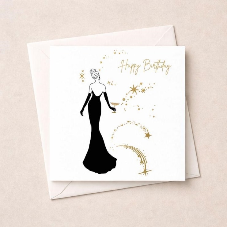 Birthday Card - Lady With Cocktail