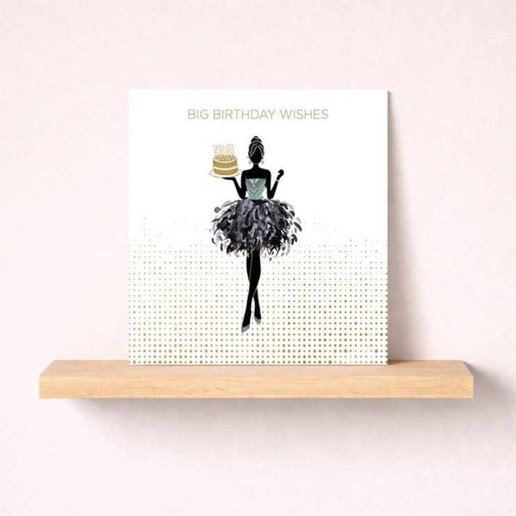 Birthday Card -  Birthday Cake Wishes