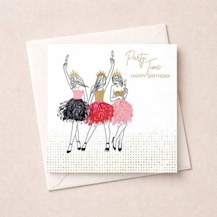 Birthday Card - Party Time Happy Birthday Birthday Card - Party Time Happy Birthday