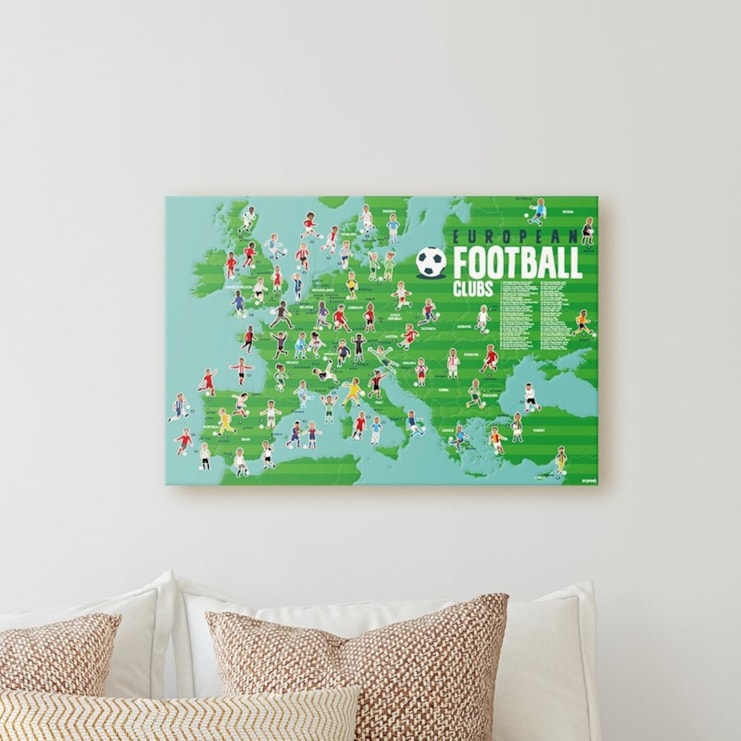 European Football  Clubs Poster with Stickers