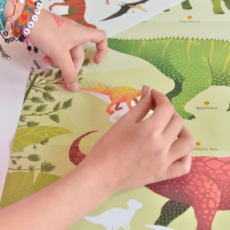 Dinosaurs Educational Poster with Stickers Dinosaurs Educational Poster with Stickers