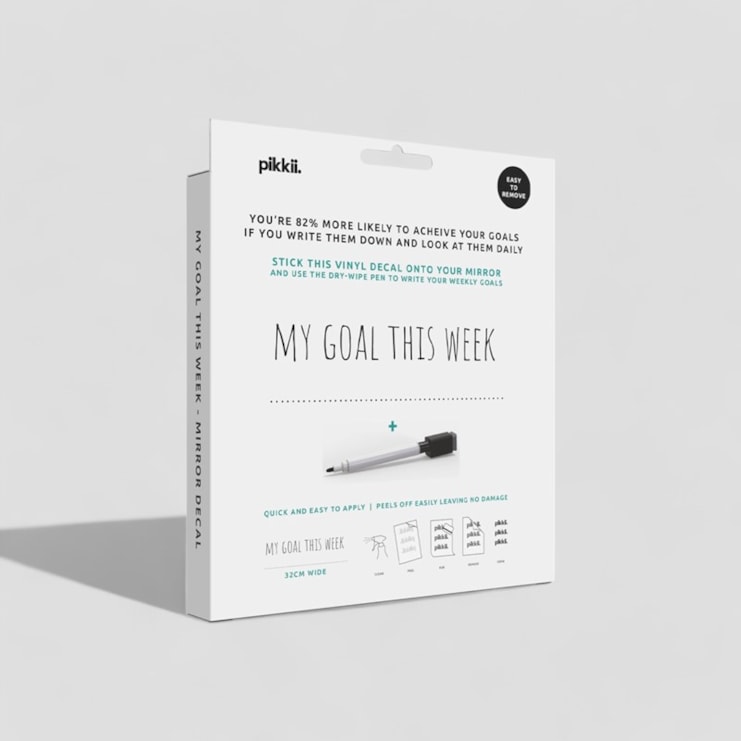 'My Goal This Week' Mirror Sticker and Pen