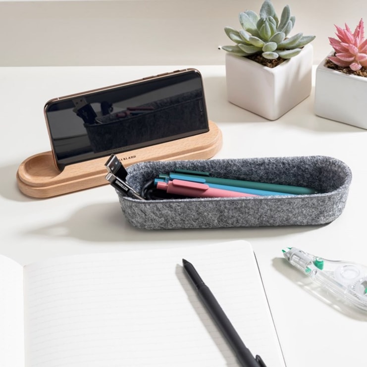 Felt Pencil Case and Phone Stand Felt Pencil Case and Phone Stand
