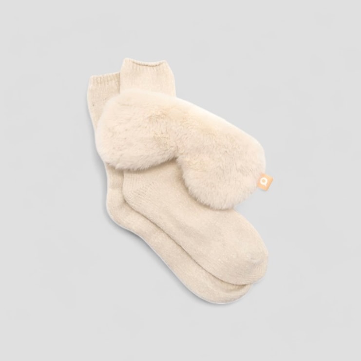 Faux Fur Sock and Eye Mask Set Faux Fur Sock and Eye Mask Set