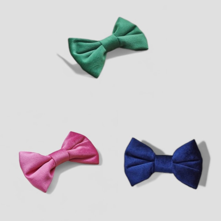 Velvet Dog Bow Tie