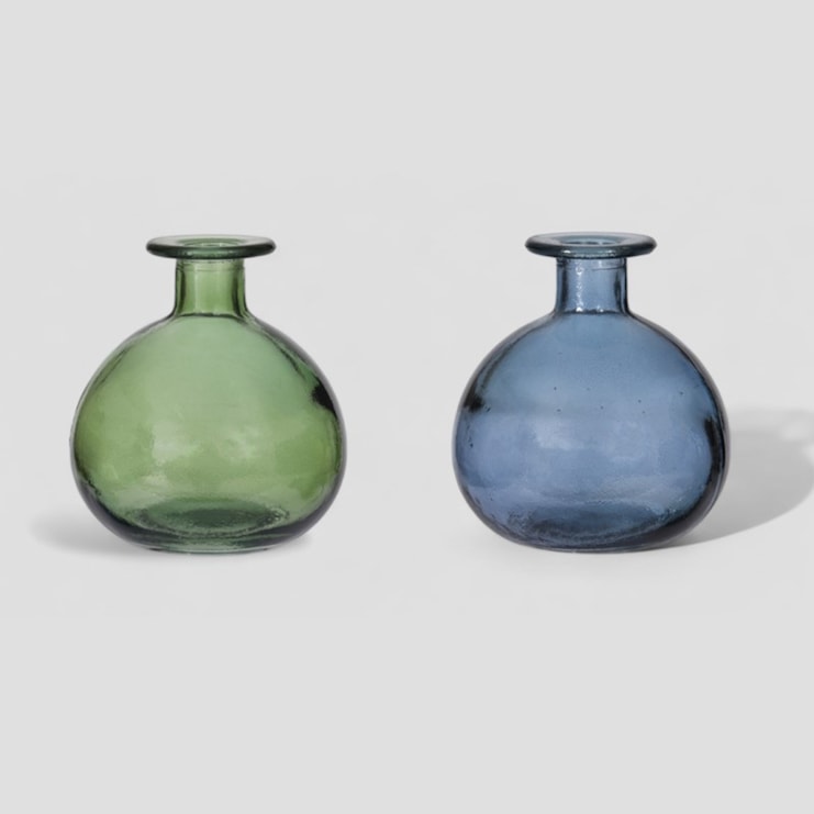 Wye Round Bud Vase | Blue Or Green Wye Round Bud Vase | Blue Or Green