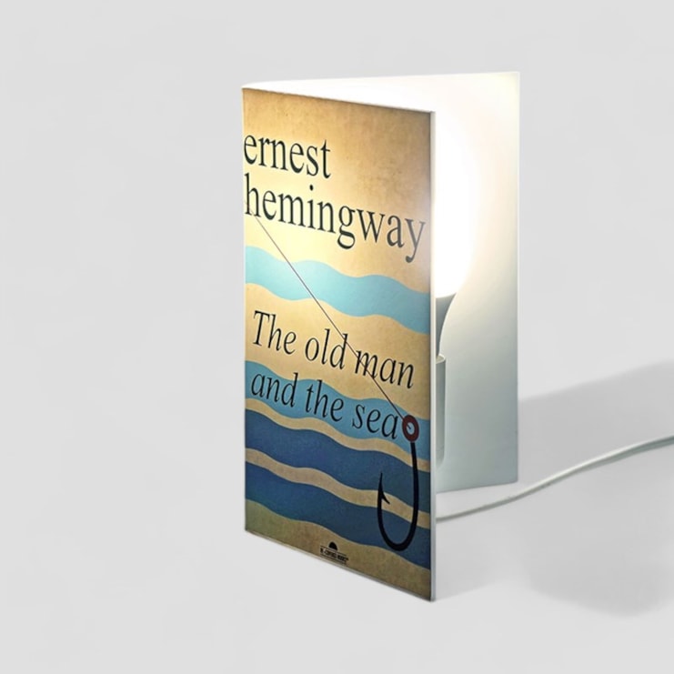 Book Lamp - Ernest Hemingway, The Old Man and The Sea Book Lamp - Ernest Hemingway, The Old Man and The Sea