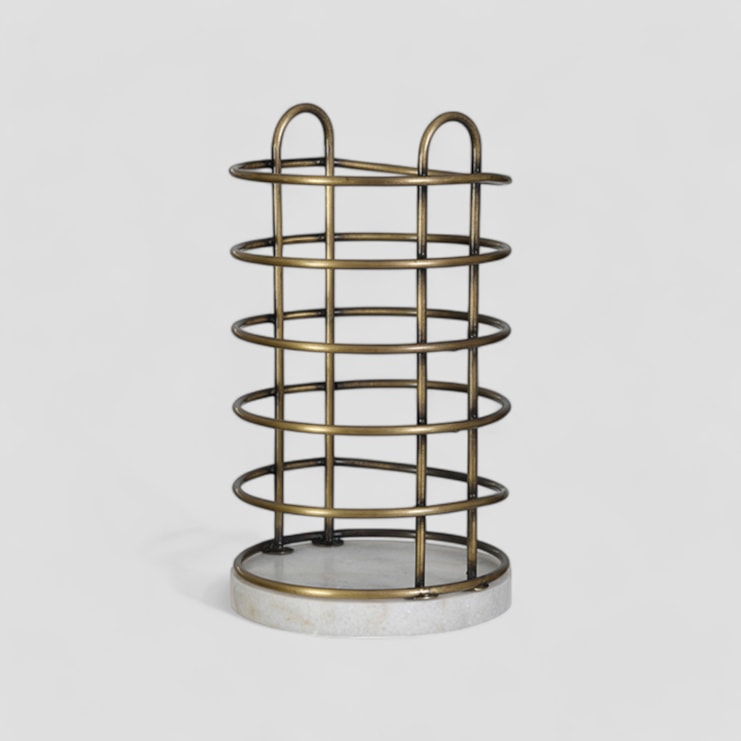 Brompton Antique Brass Utensil Holder Brompton Antique Brass Utensil Holder