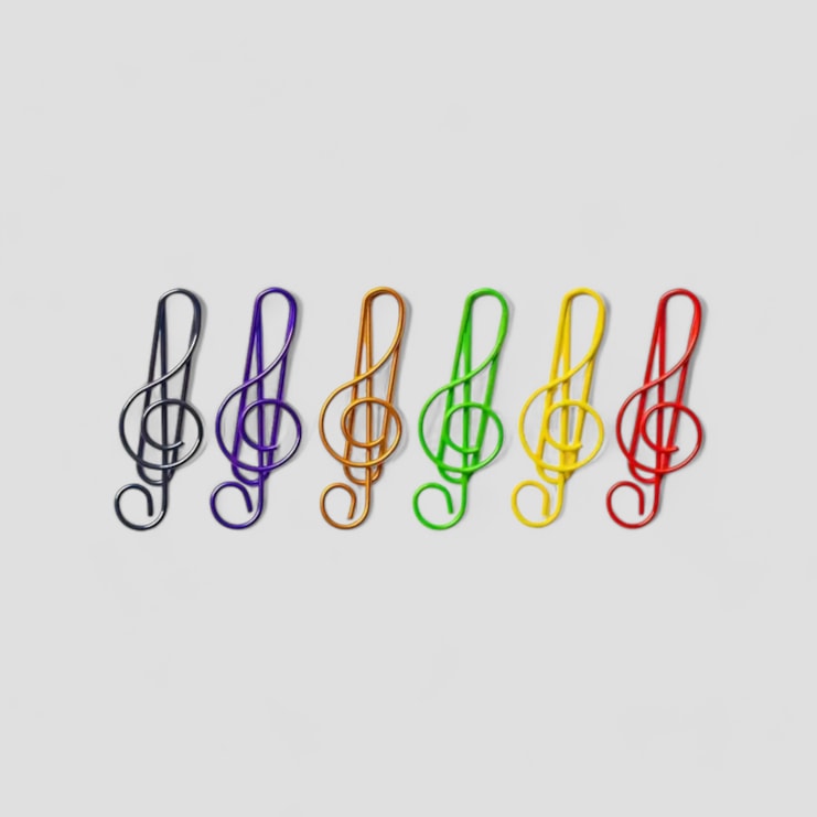Musical Note Paper Clips Musical Note Paper Clips