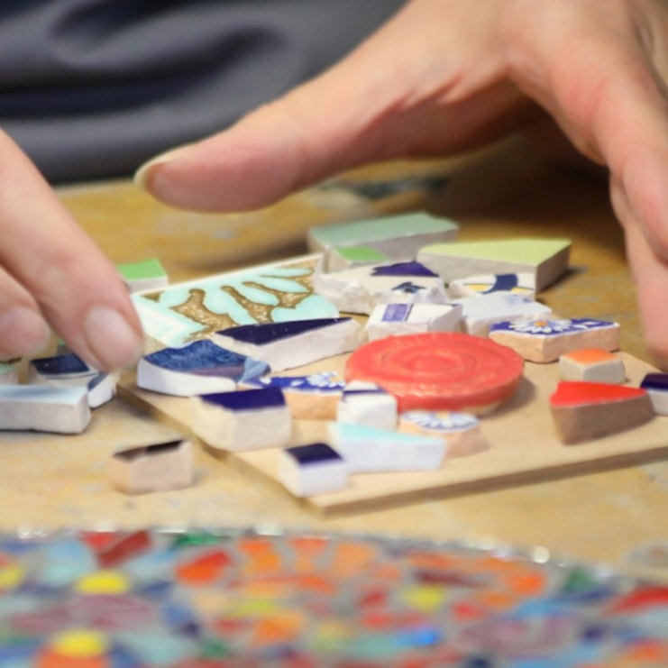 Art4Space Mosaic Making Class with Wine or Beer for Two