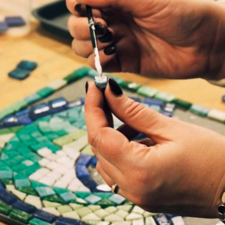 Art4Space Mosaic Making Class with Wine or Beer for Two