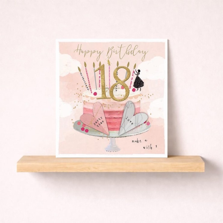 Age 18 Birthday Card - Birthday Cake