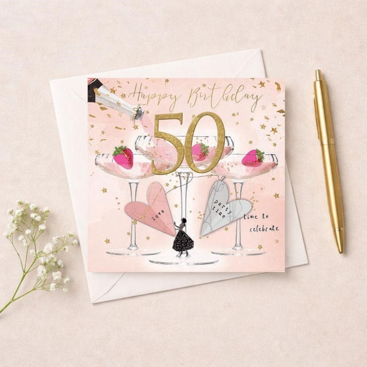 Age 50 Birthday Card - Time To Celebrate Age 50 Birthday Card - Time To Celebrate