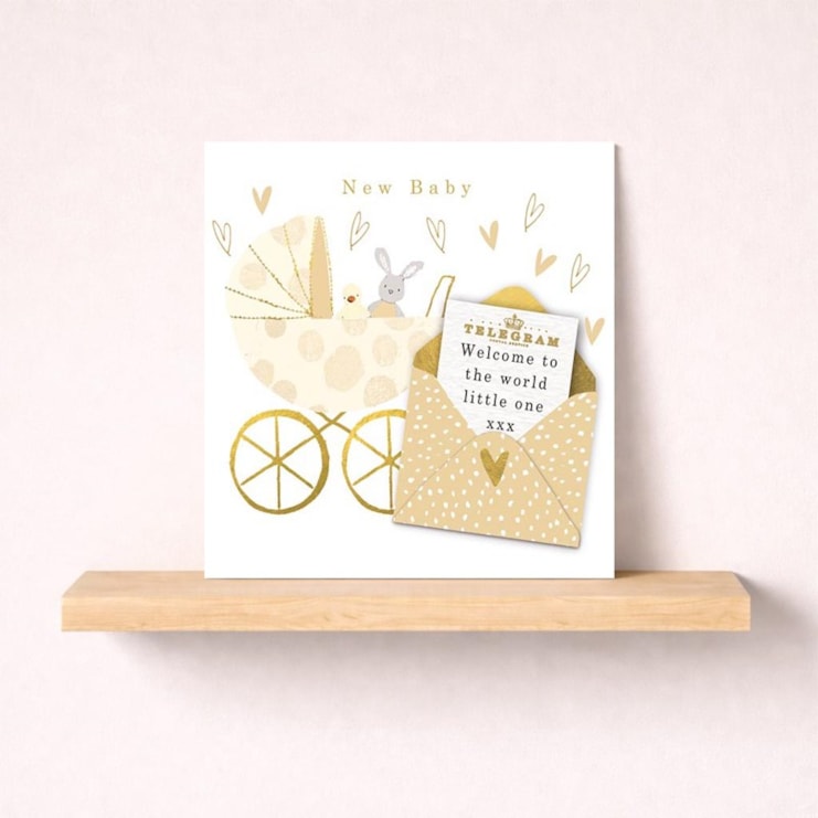 New Baby Card - Pram New Baby Card - Pram