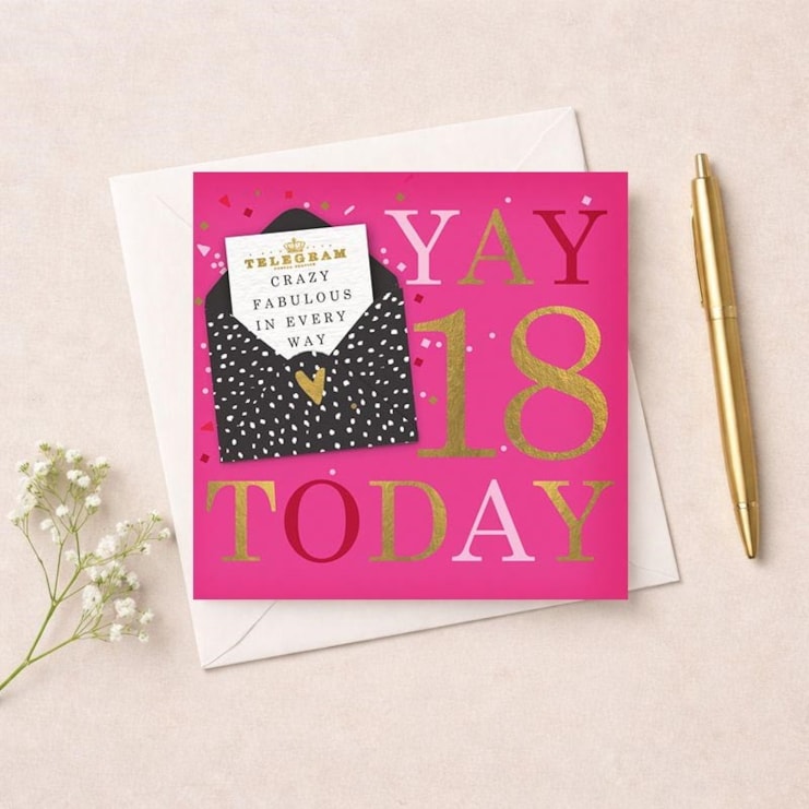 Age 18 Birthday Card - Yay 18 Today Age 18 Birthday Card - Yay 18 Today