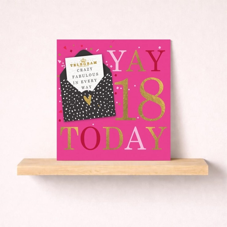 Age 18 Birthday Card - Yay 18 Today