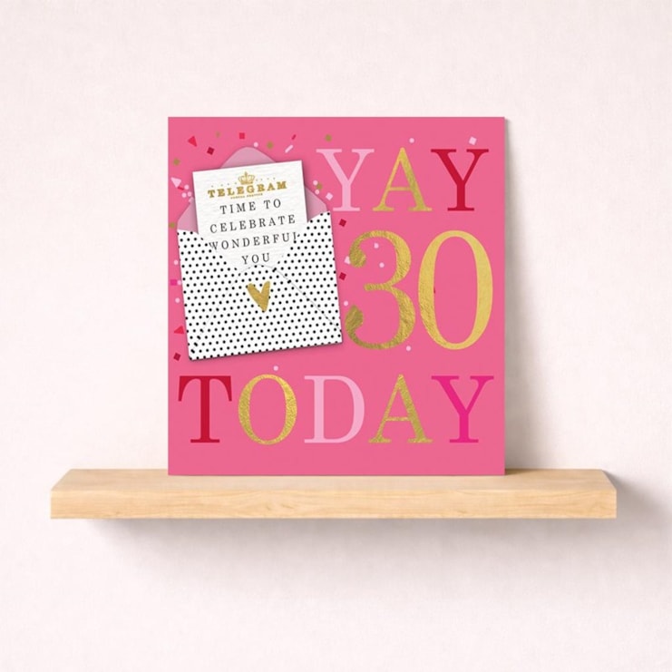 Age 30 Birthday Card - Yay 30 Today