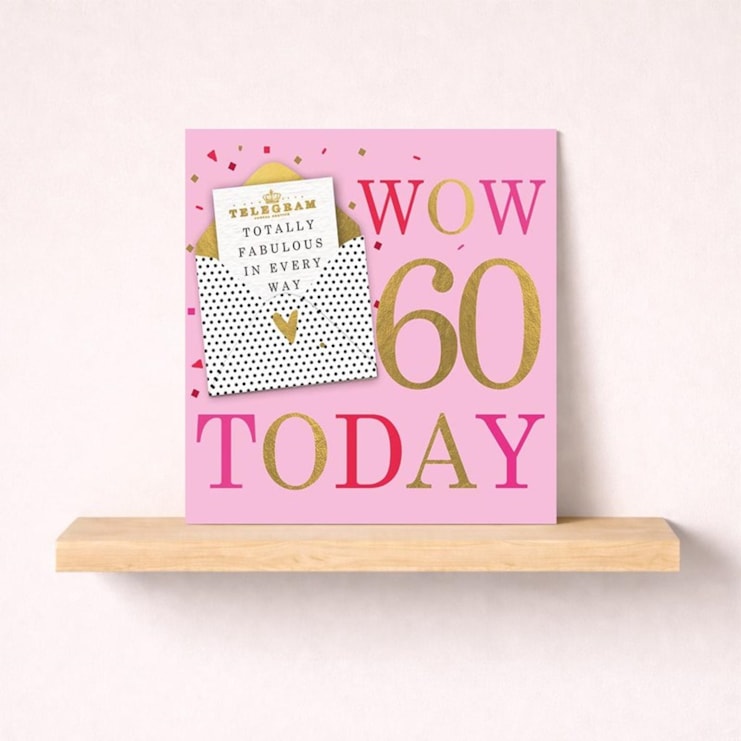 Age 60 Birthday Card - Yay 60 Today Age 60 Birthday Card - Yay 60 Today