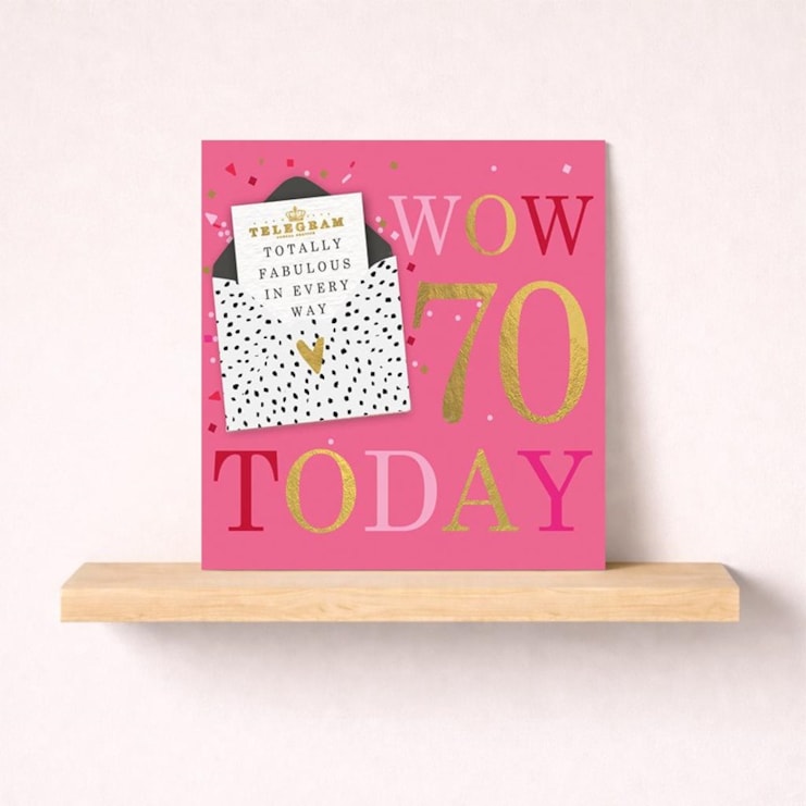 Age 70 Birthday Card - Yay 70 Today Age 70 Birthday Card - Yay 70 Today