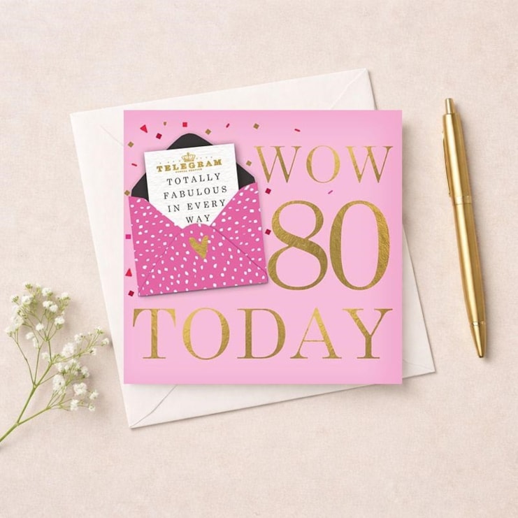 Age 80 Birthday Card - Yay 80 Today