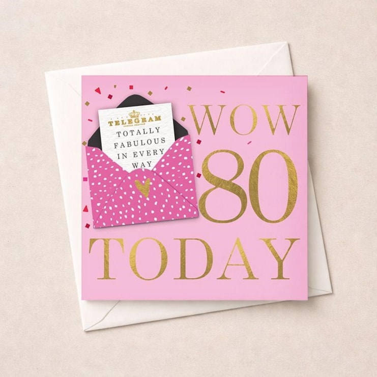 Age 80 Birthday Card - Yay 80 Today Age 80 Birthday Card - Yay 80 Today