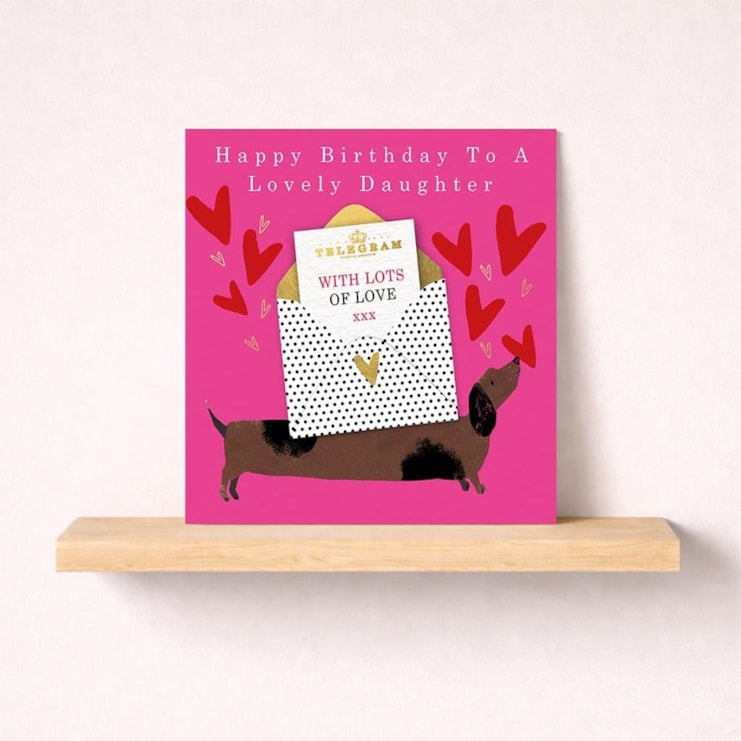 Daughter Birthday Card - Dachshund