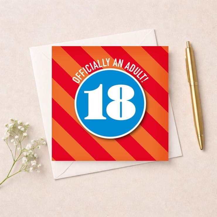 Beermat Age 18 Card - 18 Officially An Adult Beermat Age 18 Card - 18 Officially An Adult