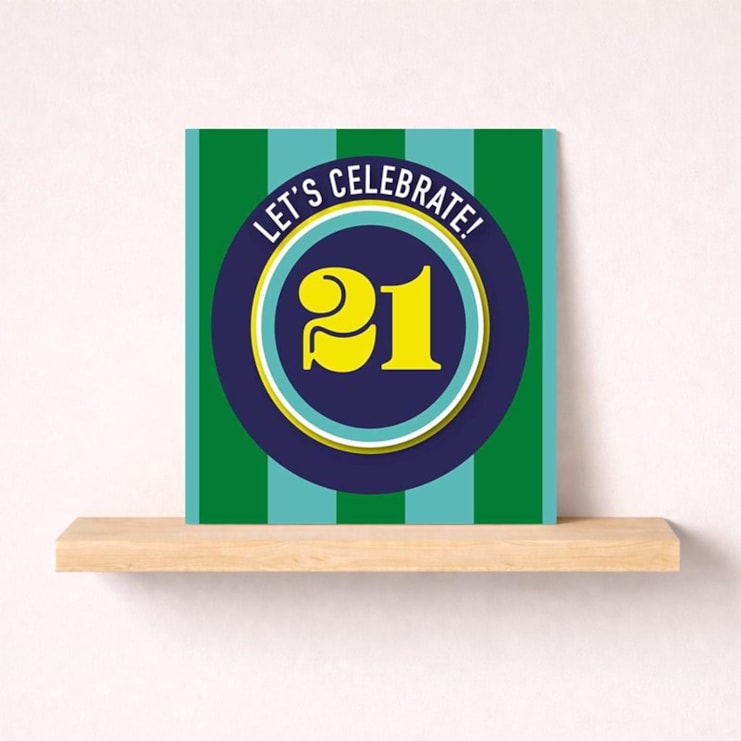 Beermat Age 21 Card - 21 Let's Celebrate Beermat Age 21 Card - 21 Let's Celebrate