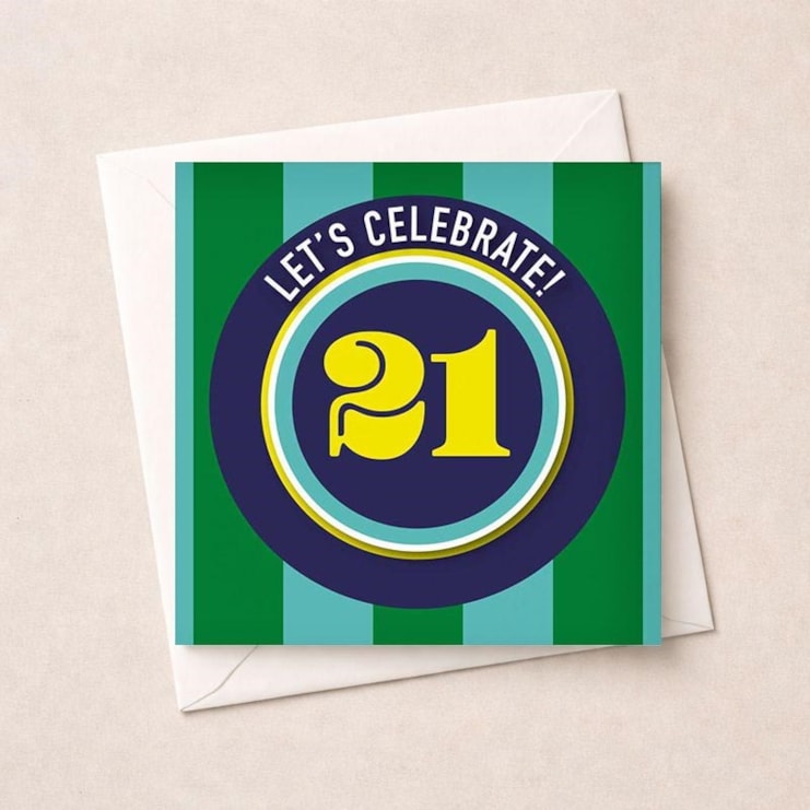 Beermat Age 21 Card - 21 Let's Celebrate Beermat Age 21 Card - 21 Let's Celebrate