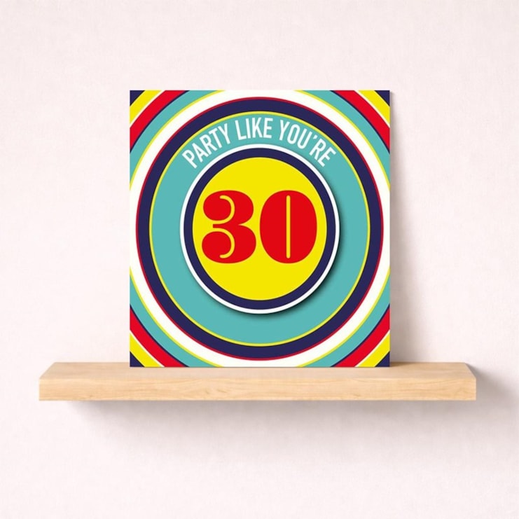 Beermat Age 30 Card - Party Like You're 30