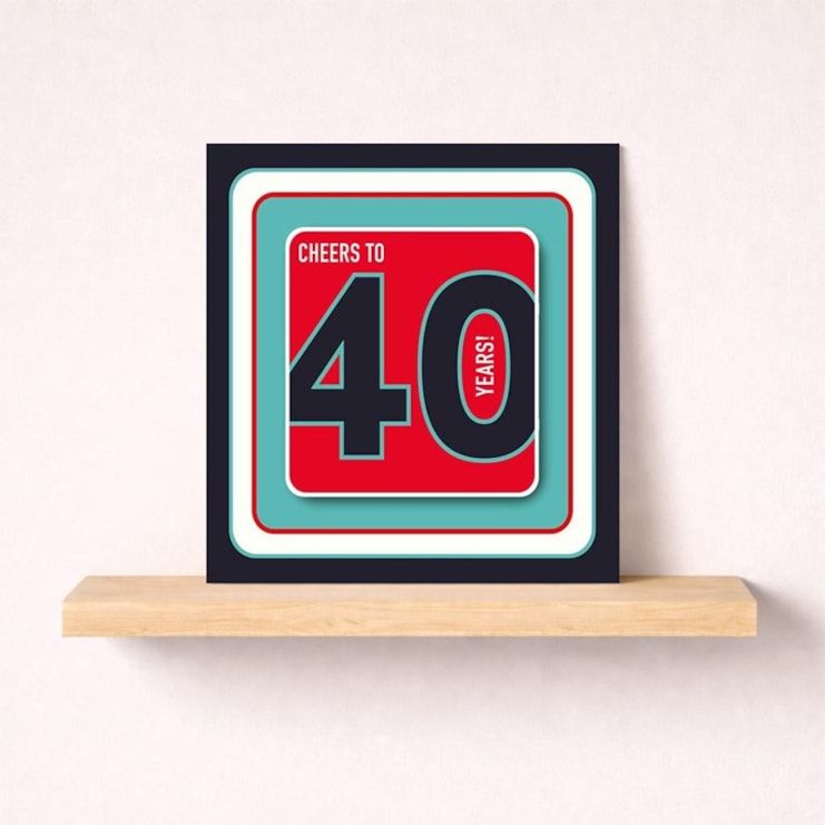 Beermat Age 40 Card - Cheers To 40 Years Beermat Age 40 Card - Cheers To 40 Years