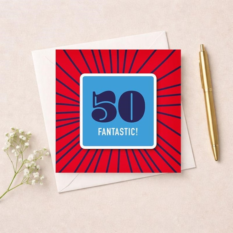 Beermat Age 50 Card - 50 Fantastic Beermat Age 50 Card - 50 Fantastic