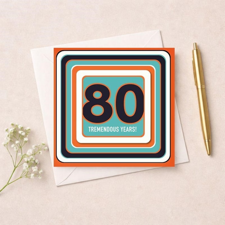 Beermat Age 80 Card - 80 Tremendous Years