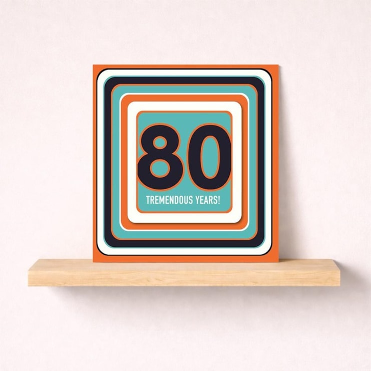 Beermat Age 80 Card - 80 Tremendous Years