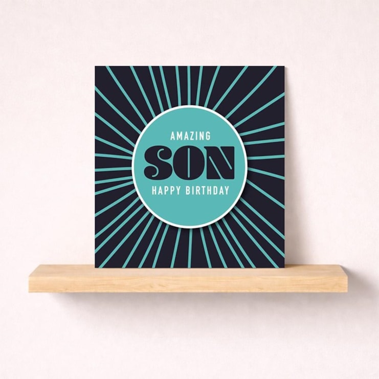 Beermat Birthday Card - Amazing Son Beermat Birthday Card - Amazing Son