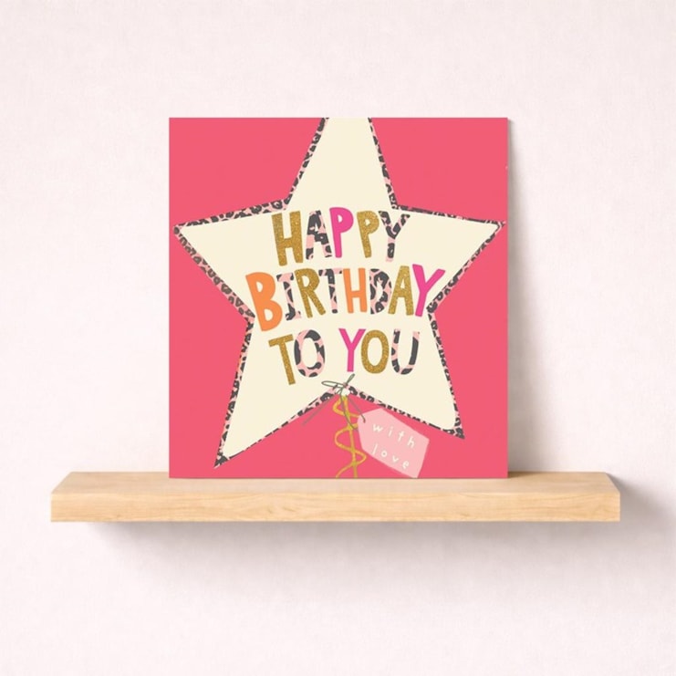 Birthday Card - Star Balloon