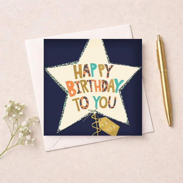 Birthday Card - Star Balloon Birthday Card - Star Balloon